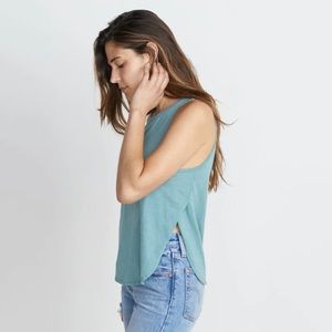 Marine Layer Side Tulip Tank in Surf Green